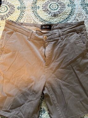 DU/ER Men's Khaki Stretch Shorts